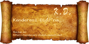 Kenderesi Diána névjegykártya