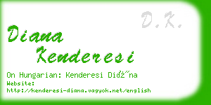 diana kenderesi business card